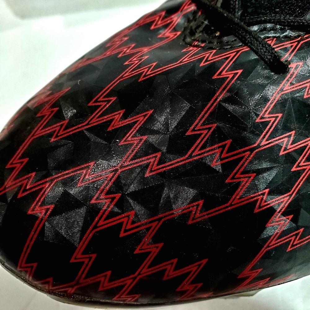 Anluke Fit Collar Black & Red Soccer Cleats Size 41 EUR 8 Men 9.5 Women NWOT - Picture 5 of 13